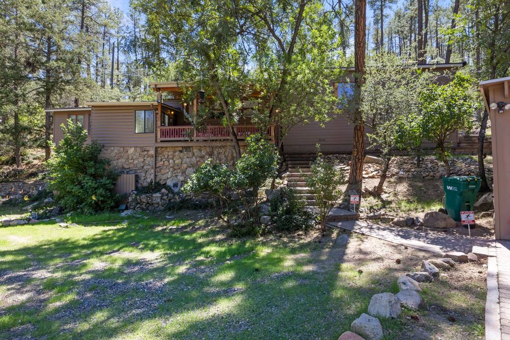 The Treehouse exterior among the pines